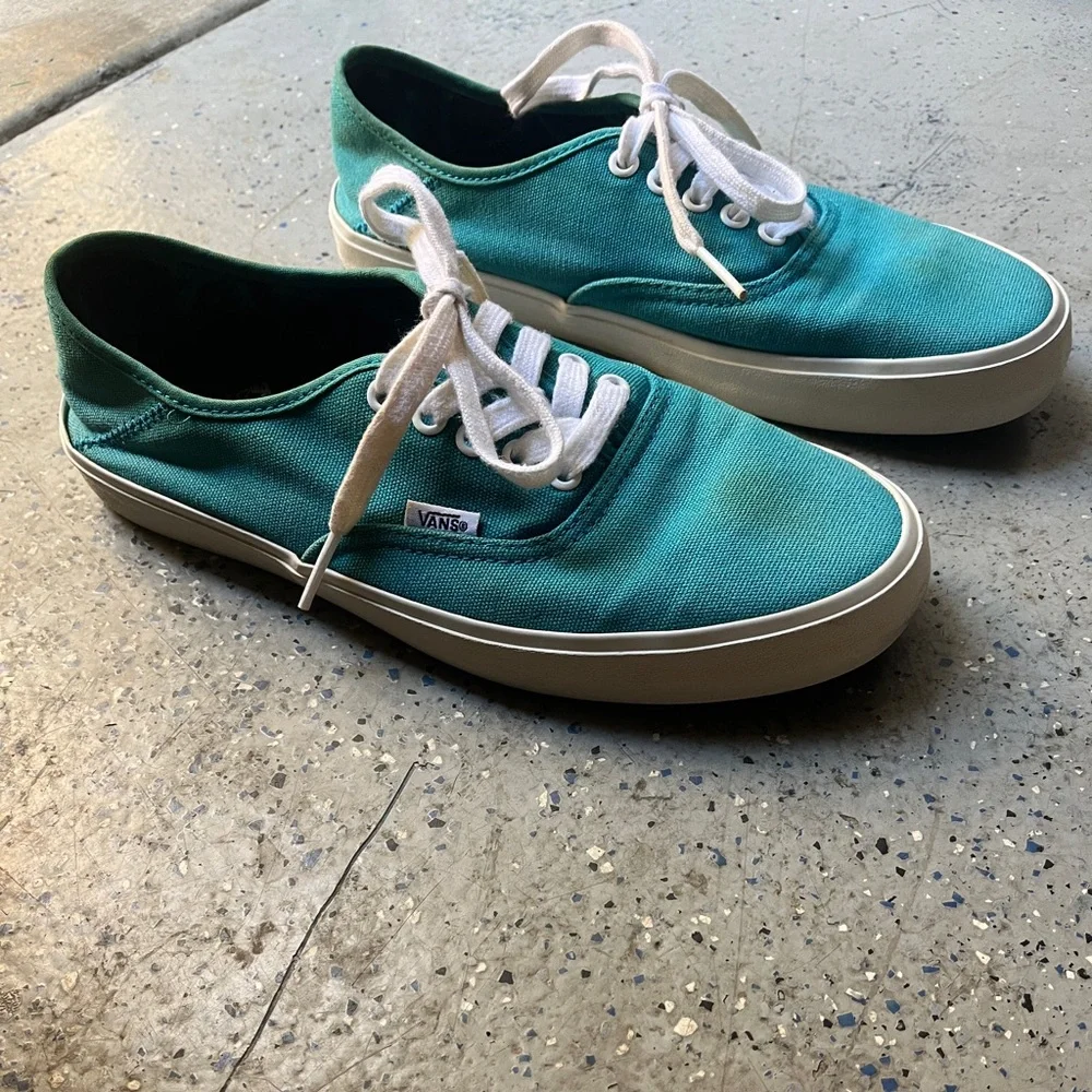 Vans Authentic SF Surf Siders Joel Tudor Teal Blue 9.5
